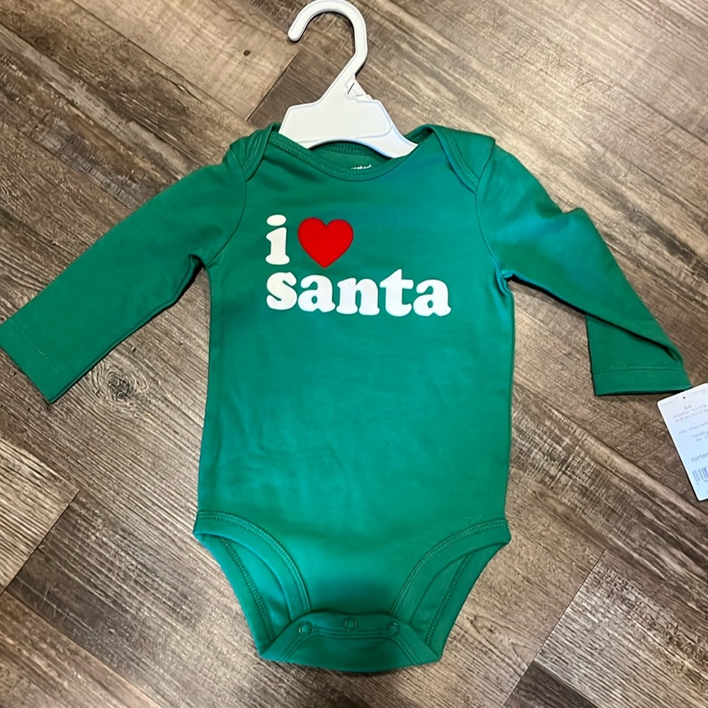 Carter’s Santa onesie sz 6M